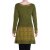 Vishes - Langarmshirt-Kleid Leicht Kurze Damen Kleider Langarm Tunika retro olive-42