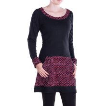 Vishes - Langarmshirt-Kleid Leicht Kurze Damen Kleider...