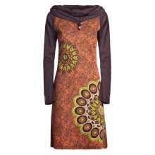 Vishes - Damen Mandala-Kleid Langarm-Shirtkleid...