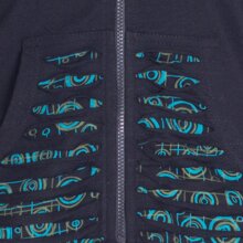 Vishes leichte Übergangsjacke aus Baumwolle mit Kapuze, weiten Ärmeln und Rüschen schwarz 44