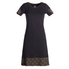 Vishes Kurzarm Kleid Damen Lagendesign Bedruckt Baumwolle...