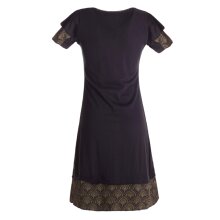 Vishes Kurzarm Kleid Damen Lagendesign Bedruckt Baumwolle...