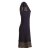 Vishes Kurzarm Kleid Damen Lagendesign Bedruckt Baumwolle Jersey schwarz 44-46