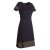 Vishes Kurzarm Kleid Damen Lagendesign Bedruckt Baumwolle Jersey schwarz 44-46