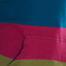 Vishes Hoodie Patchwork Regenbogen Sweater Hippie Pullover schwarz-olive 34-36