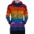 Vishes Patchwork Regenbogen-Jacke mit Zipfelkapuze aus Baumwolle 38