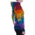 Vishes Patchwork Regenbogen-Jacke mit Zipfelkapuze aus Baumwolle 36-38