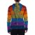Vishes Patchwork Regenbogen-Jacke mit Zipfelkapuze aus Baumwolle 34-36