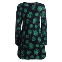 Vishes - Langarm Damen Blumen-Tunika Shirt-Kleid...