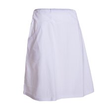 Vishes - Rock Damen Knielang Bio Baumwolle Breiter Bund Jersey Röcke Basic weiß 44