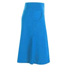 Vishes - Rock Damen Knielang Bio Baumwolle Breiter Bund Jersey Röcke Basic hellblau 42