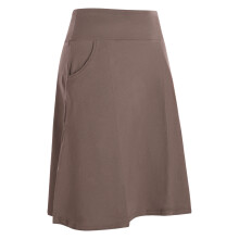 Vishes - Rock Damen Knielang Bio Baumwolle Breiter Bund Jersey Röcke Basic khaki 44