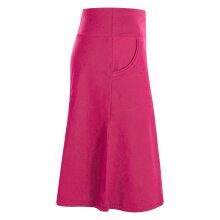 Vishes - Rock Damen Knielang Bio Baumwolle Breiter Bund Jersey Röcke Basic rosa 42