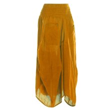 Vishes - Damen Rock Knöchel-lang Sommer-Rock Ballon-Rock Einfarbig gelb 34-38