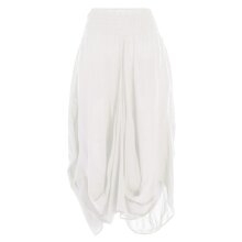 Vishes - Damen Rock Knöchel-lang Sommer-Rock Ballon-Rock Einfarbig weiss 34-38