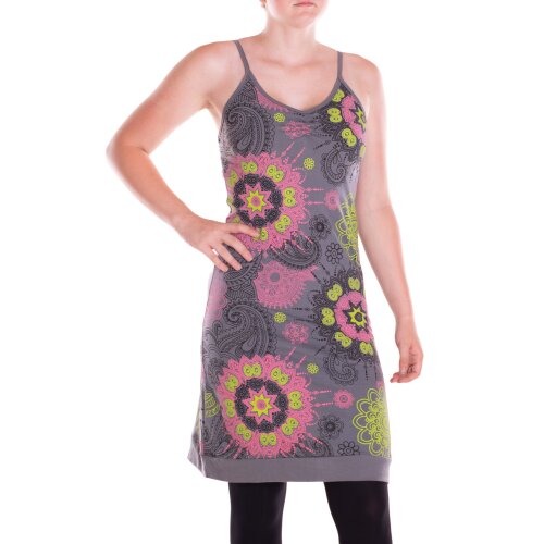 Vishes Sommerkleid Damen Spaghettiträger Mandala Paisley Print Jersey