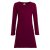 Vishes Langarmkleid Damen Einfarbig A-Linie Baumwoll-Jersey