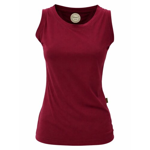 Vishes Tanktop Damen Ärmellos Unifarben Rundausschnitt Jersey Baumwolle