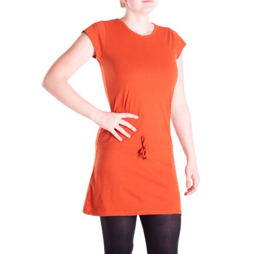 Vishes Sommerkleid Damen Kurzarm Jersey Minikleid Schnürung Taille