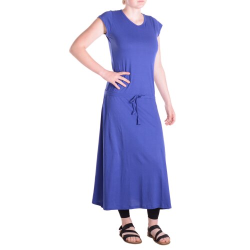 Vishes Langes einfaches Basis Sommerkleid aus Jersey mit Tunnelzug