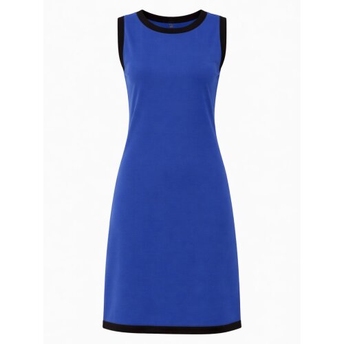 Vishes Kleid Damen Ärmellos Zweifarbig Kontrastrand Jersey Baumwolle