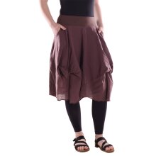 Vishes Damen knielanger Rock Baumwolle Vintage, Retro...