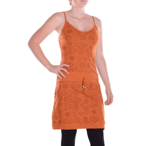 vishes Sommerkleid Minikleid bedruckt dunkelorange 40