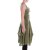Vishes Damen knielanges Kleid Baumwolle Casual verstellbares Kleid im Lagen-Design mit Kordelzug olive 42