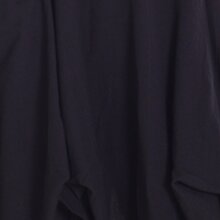 Vishes Damen knielanges Kleid Baumwolle Casual verstellbares Kleid im Lagen-Design mit Kordelzug schwarz 42