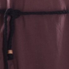 vishes Kleid lang Hippie Kleid mit geflochtenem Gürtel braun M