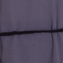 vishes Kleid lang Hippie Kleid mit geflochtenem Gürtel grau XL