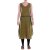 vishes Kleid lang Hippie Kleid mit geflochtenem Gürtel olive M