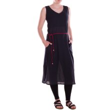 vishes Kleid lang Hippie Kleid mit geflochtenem...