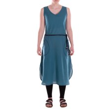 vishes Kleid lang Hippie Kleid mit geflochtenem Gürtel türkis L