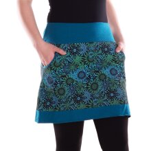 Vishes Damen Mini-Rock Baumwolle Blumen-Muster...