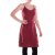 Vishes Sommerkleid Damen Träger Patchwork Stufenrock Baumwolle Gewebt dunkelrot 40