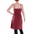 Vishes Sommerkleid Damen Träger Patchwork Stufenrock Baumwolle Gewebt dunkelrot 40