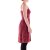 Vishes Sommerkleid Damen Träger Patchwork Stufenrock Baumwolle Gewebt dunkelrot 40
