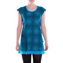 Vishes Damen Mini-Kleid Baumwolle Casual A-Linie mit Taschen türkis 40