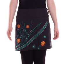 Vishes Damen Rock Baumwolle A-Linie Blumen-Muster...