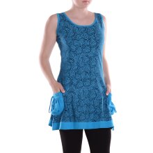 Vishes Damen Mini-Kleid Baumwolle geometrisch A-Linie...