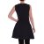 Vishes Damen Wadenlang Kleid Baumwolle Casual verstellbares Kleid schwarz 46