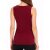 Vishes Tanktop Damen Ärmellos Unifarben Rundausschnitt Jersey Baumwolle dunkelrot 38