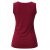 Vishes Tanktop Damen Ärmellos Unifarben Rundausschnitt Jersey Baumwolle dunkelrot 38
