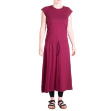 Vishes Langes einfaches Basis Sommerkleid aus Jersey mit Tunnelzug dunkelrot 42