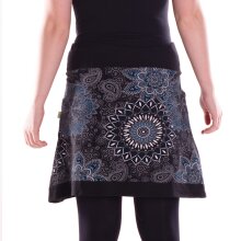 Vishes Damen Mini-Rock Baumwolle Blumen-Muster...