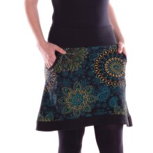 Vishes Damen Mini-Rock Baumwolle Blumen-Muster...