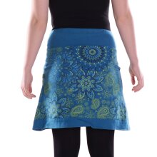 Vishes Damen Mini-Rock Baumwolle Blumen-Muster...