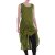Vishes Damen Wadenlang Kleid Baumwolle Casual Pull On verstellbar olive 48