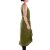 Vishes Damen Wadenlang Kleid Baumwolle Casual Pull On verstellbar olive 48